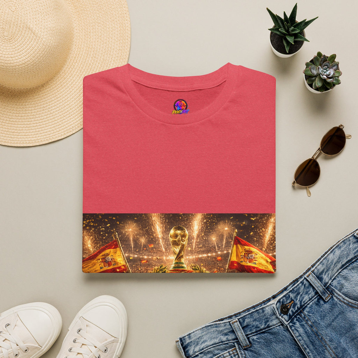 World Cup Champions T-Shirt — Spanish Football Victory Design