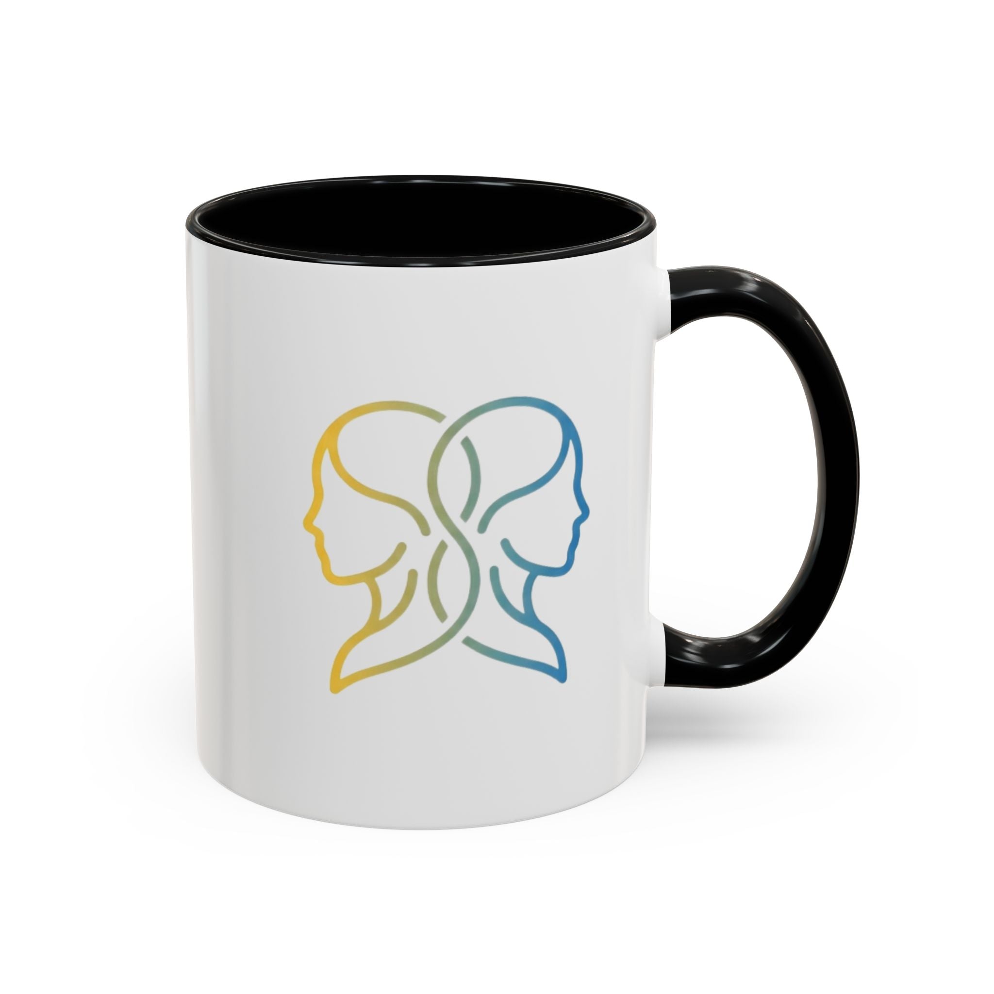Gemini Zodiac Accent Coffee Mug — Color Gradient Twins Horoscope Gift