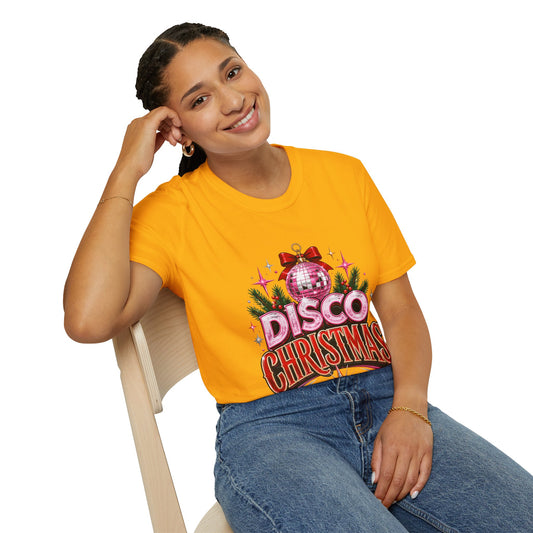 Disco Christmas T-Shirt — Retro Glitter Ornament Holiday Tee