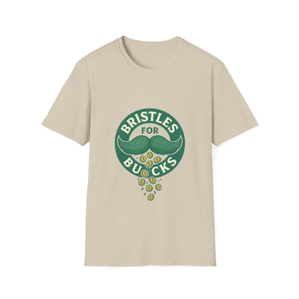 Bristles for Bucks T‑Shirt — Vintage Green Charity Donation Logo Tee - Trending Now - October 2026