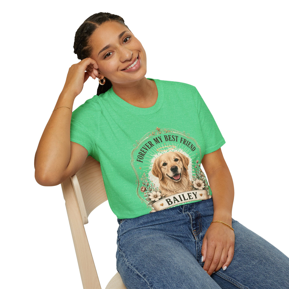Forever My Best Friend Memorial Dog T-Shirt — Personalized Pet Tribute Tee