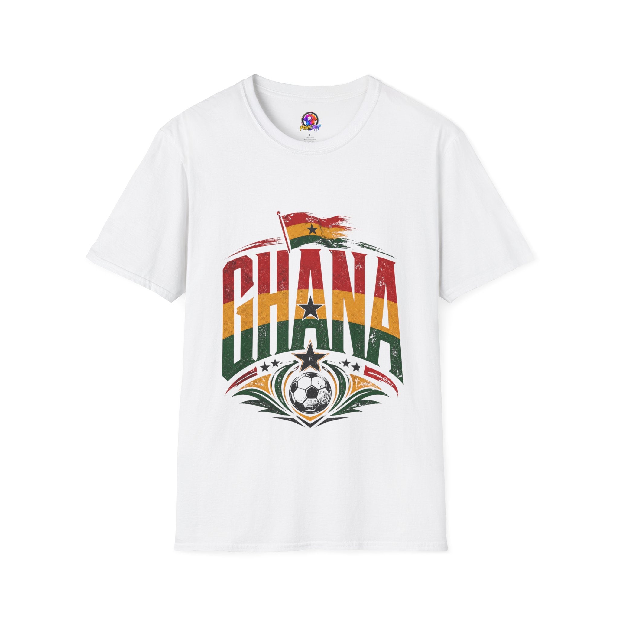 Ghana Flag Soccer T-Shirt — Retro Ghana Pride Football Tee