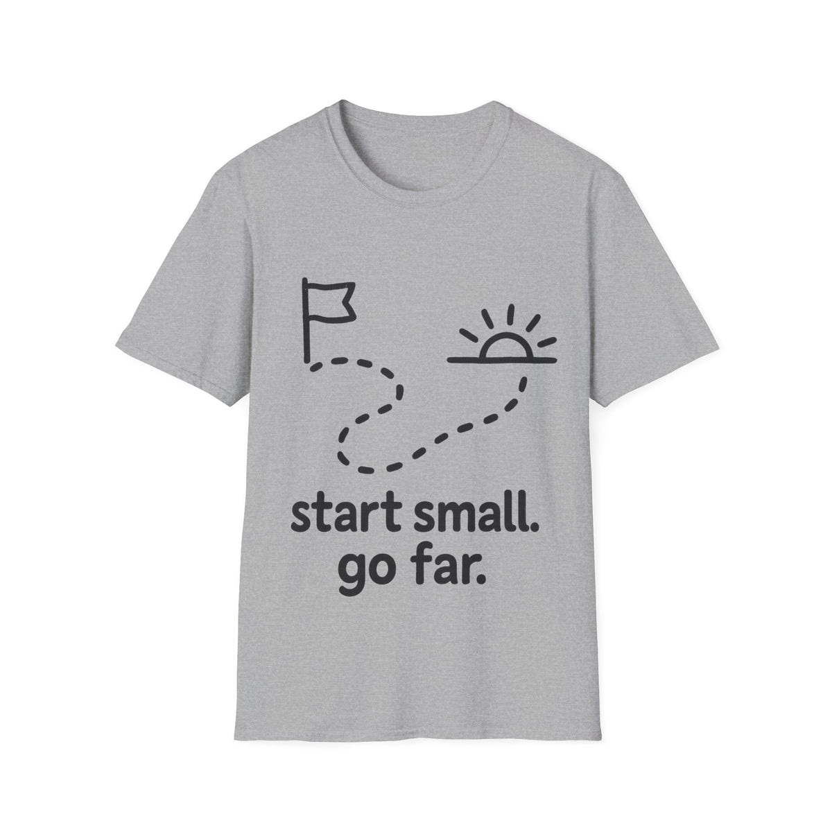 Start Small Go Far Minimalist Trail T-Shirt, Inspirational Hiking Path Graphic Tee - Trending Now - September 2026