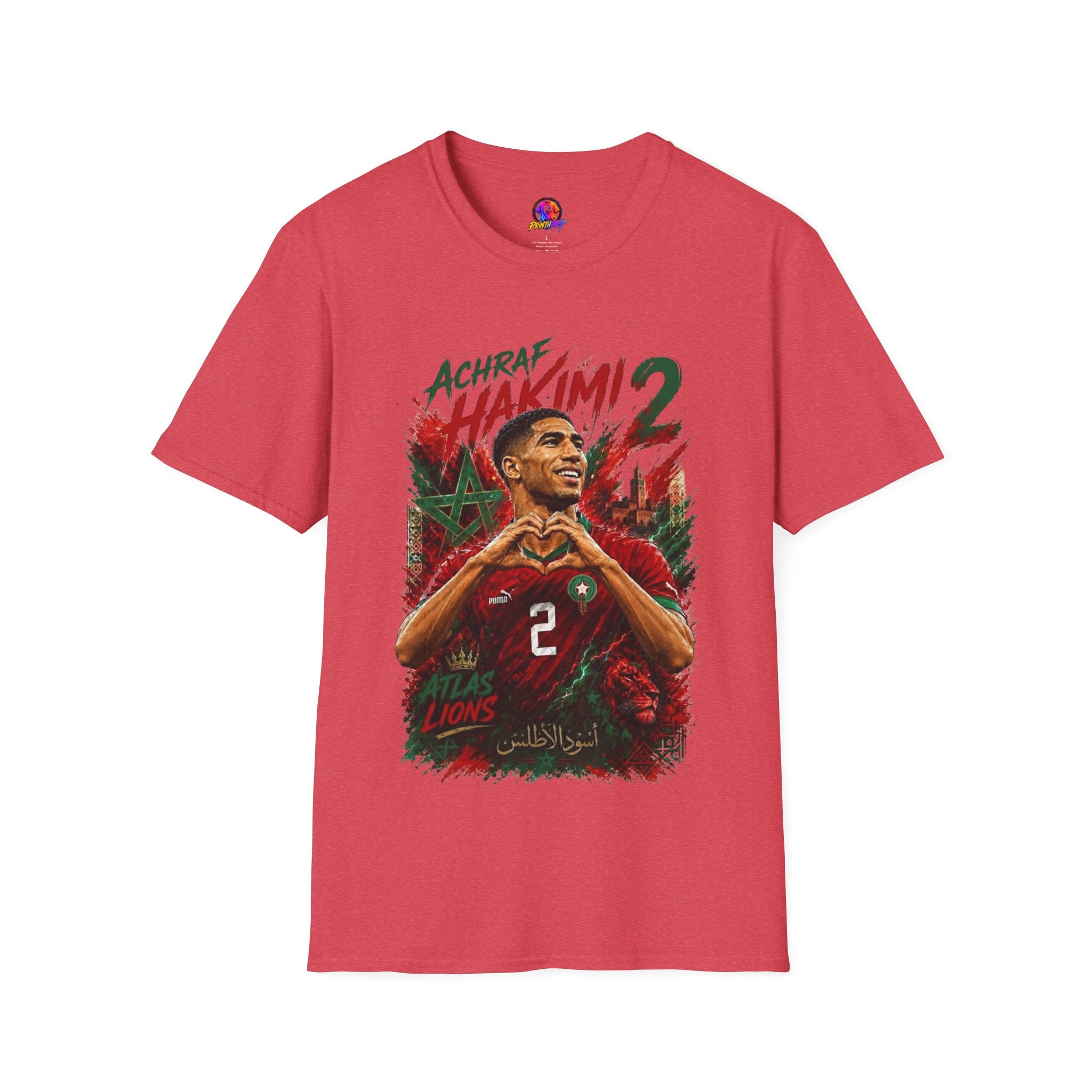 Achraf Hakimi #2 Soccer T-Shirt — Morocco Football Fan Tee