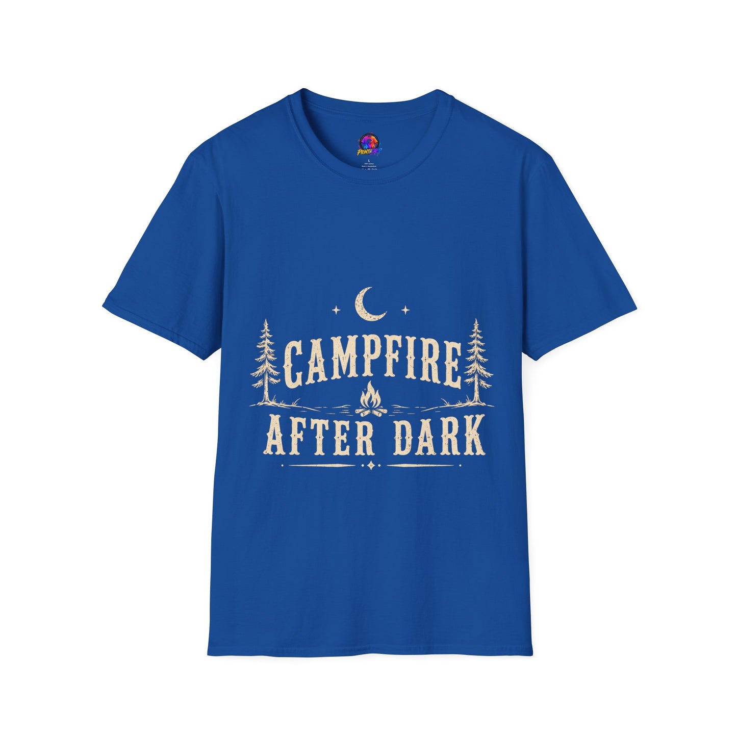 Campfire After Dark T-Shirt — Moonlit Camping Graphic Tee