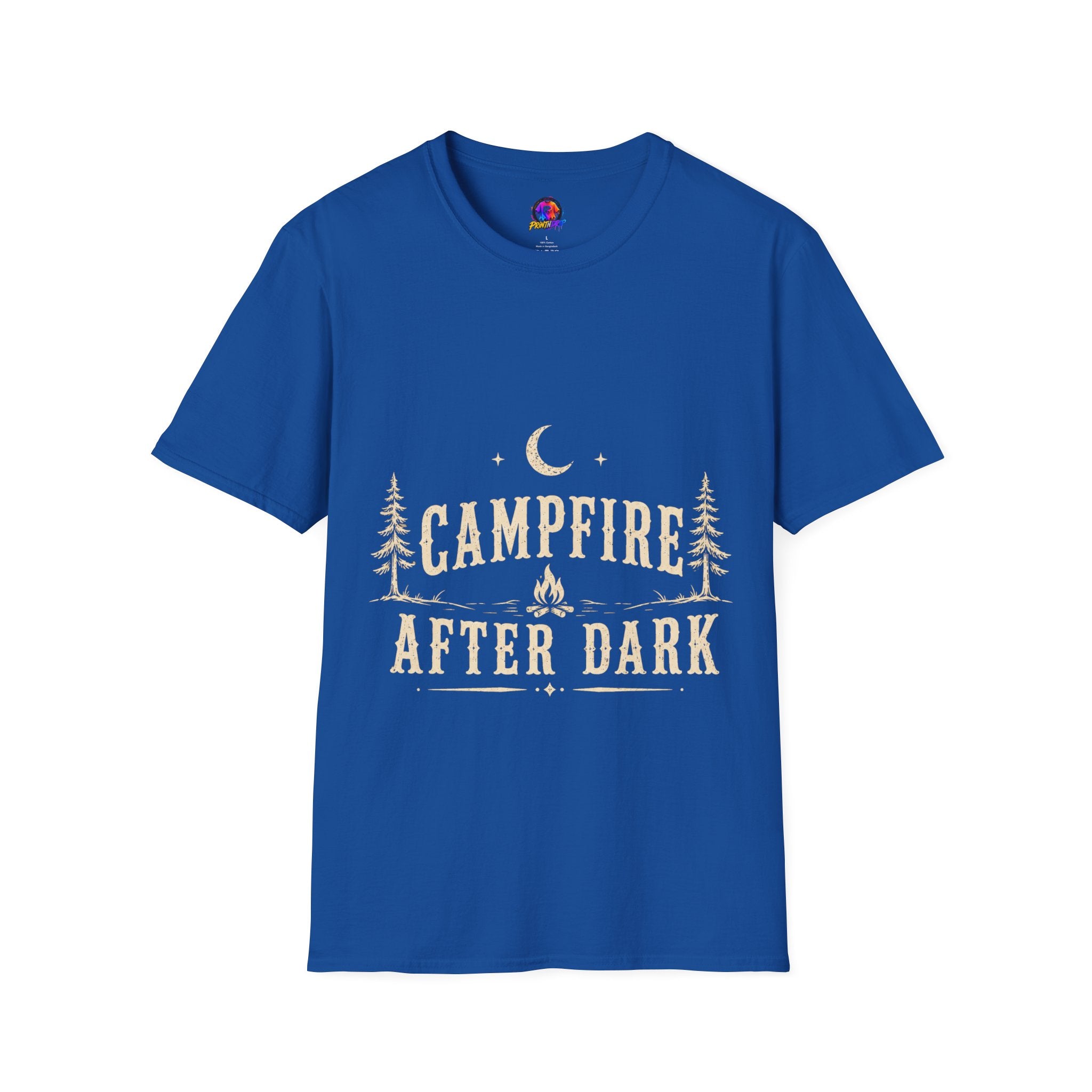 Campfire After Dark T-Shirt — Moonlit Camping Graphic Tee