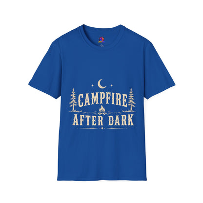 Campfire After Dark T-Shirt — Moonlit Camping Graphic Tee