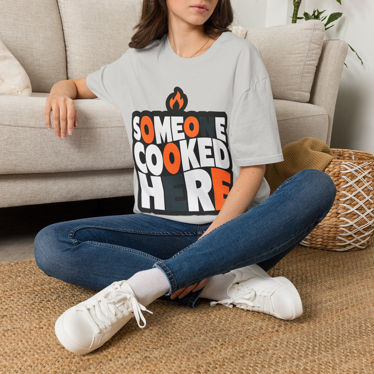 T-Shirt — "Someone Cooked Here" Funny Cooking Graphic Tee - Trending Now - August 2026