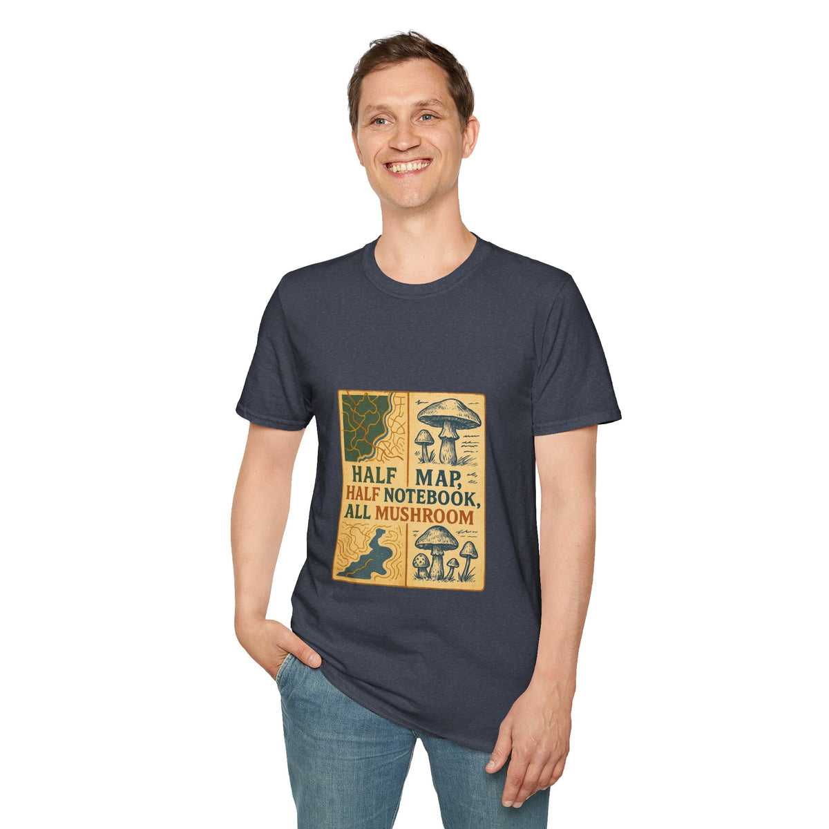 Mushroom Field Guide T-Shirt – Vintage “Half Map, Half Notebook, All Mushroom” Design - Trending Now - October 2026