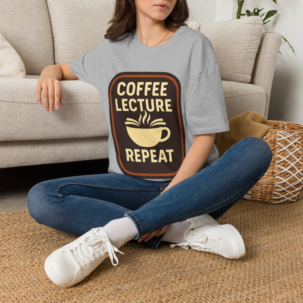 Coffee Lecture Repeat T‑Shirt — Funny Professor Coffee Tee for Teachers & Students - Trending Now - August 2026