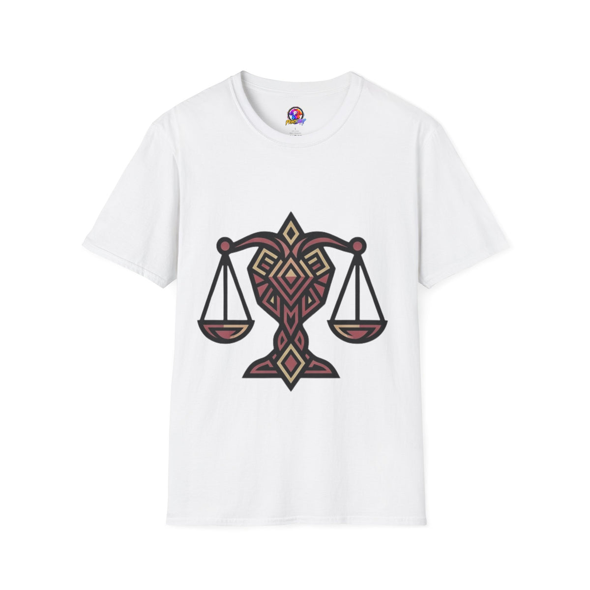 Libra Scales T-Shirt — Geometric Zodiac Libra Tee