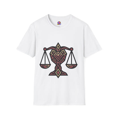 Libra Scales T-Shirt — Geometric Zodiac Libra Tee