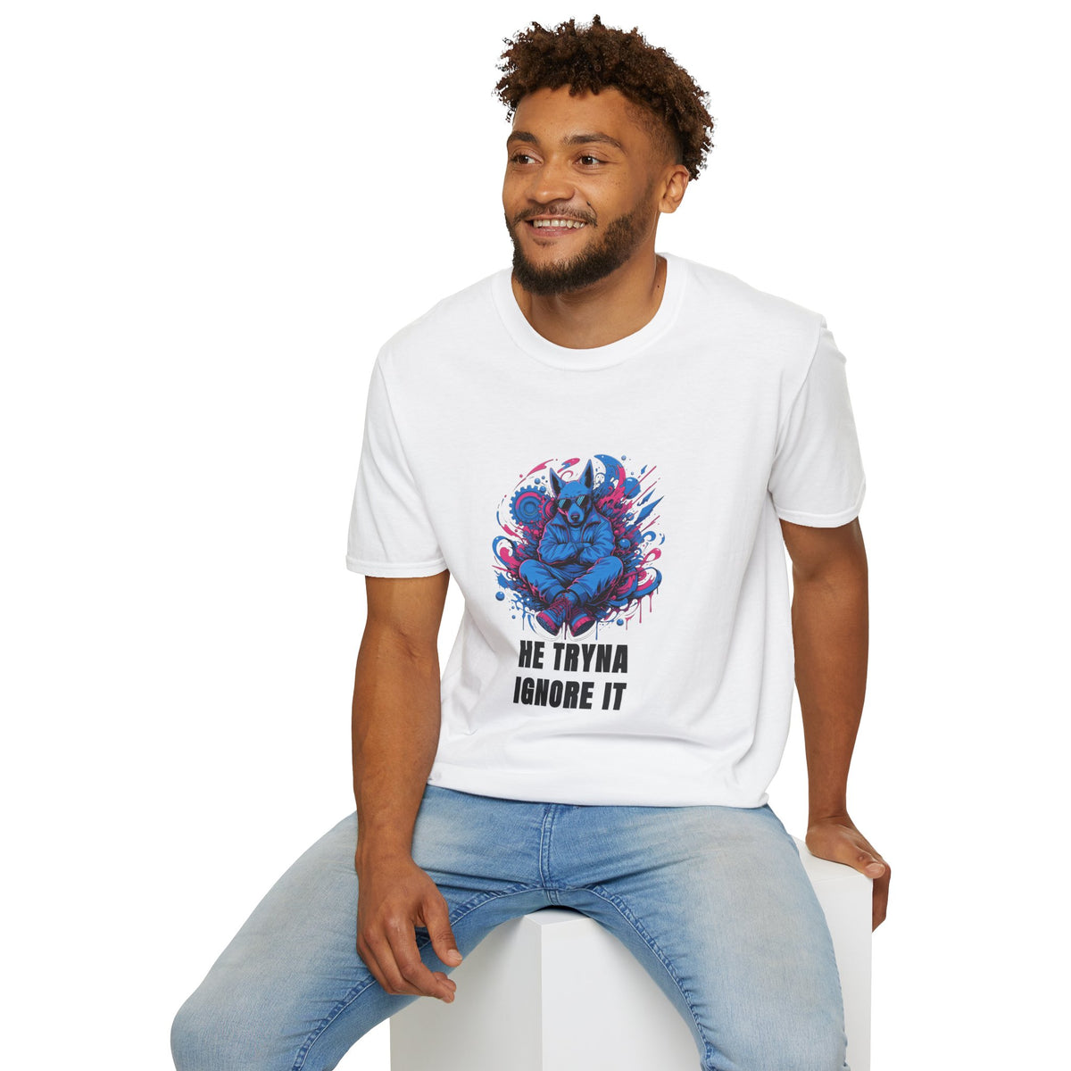 Mystic Wolf T-Shirt — "He Tryna Ignore It" Graphic Tee - Trending Now - August 2026