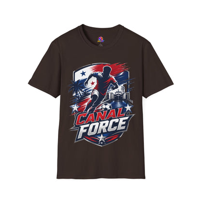 Canal Force Soccer T-Shirt - Patriotic Player Graphic Tee - Panama Shirt