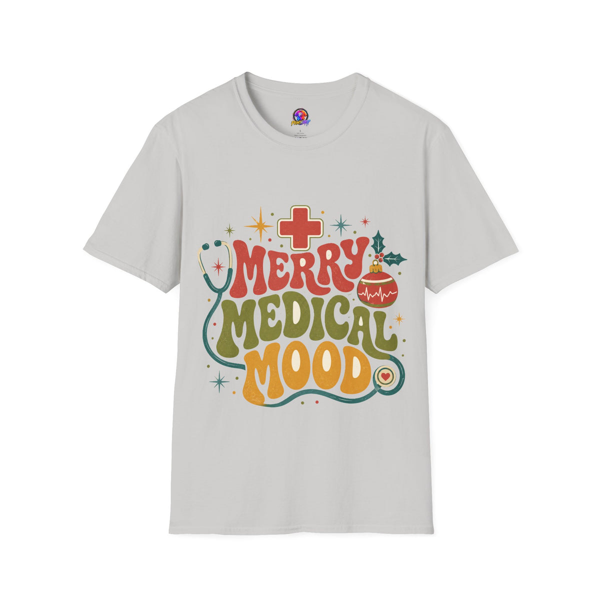 Merry Medical Mood T-Shirt — Christmas Nurse & Healthcare Holiday Tee