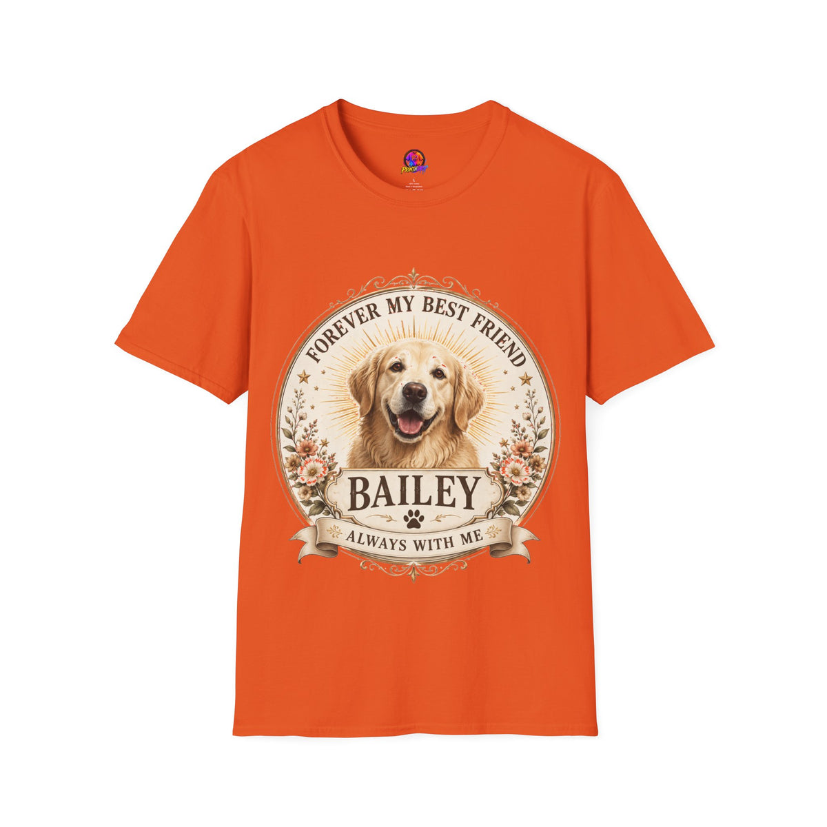 Dog Lover T-Shirt — “Forever My Best Friend” Personalized Golden Retriever Tee