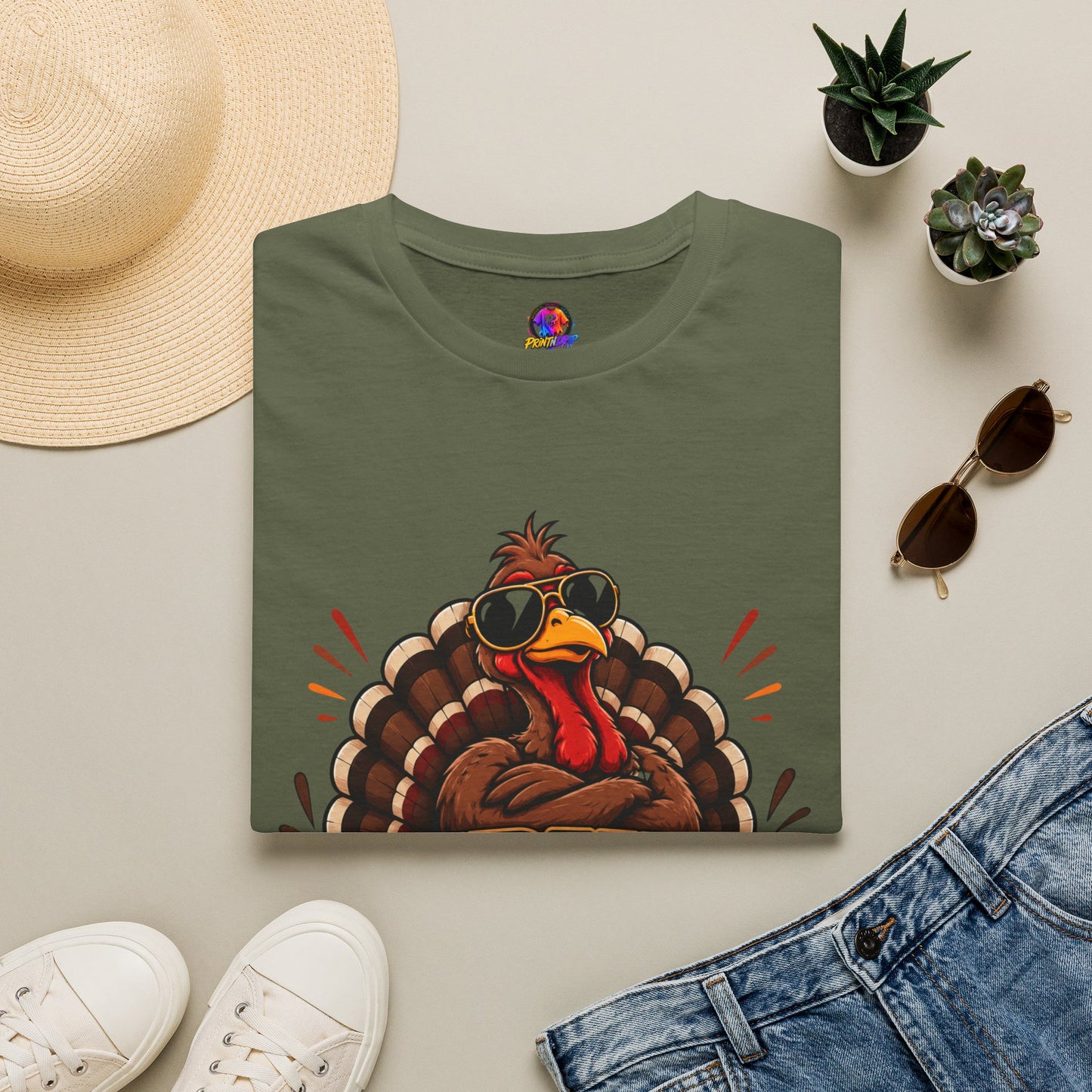Turkey With Attitude T-Shirt — Funny Thanksgiving Turkey Graphic Tee