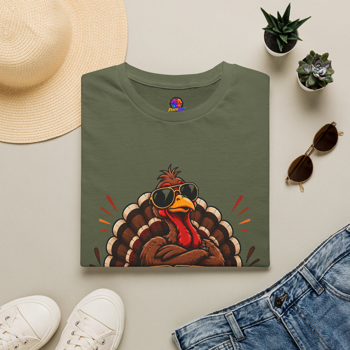 Thanksgiving T-Shirt Turkey With Attitude T-Shirt — Funny Thanksgiving Turkey Graphic Tee
