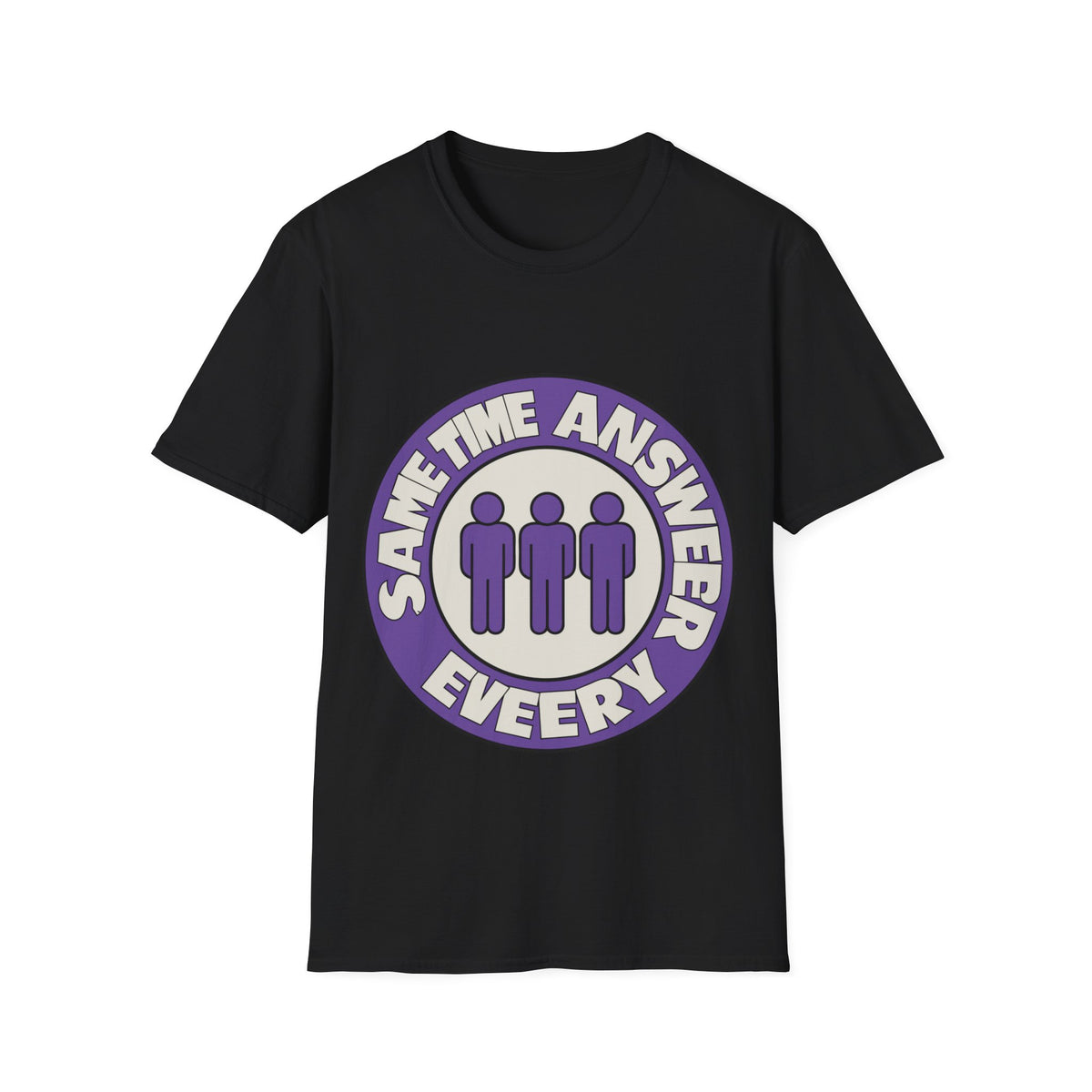 "Same Answer Every Time" Purple People Icon Graphic Tee - Trending Now - September 2026