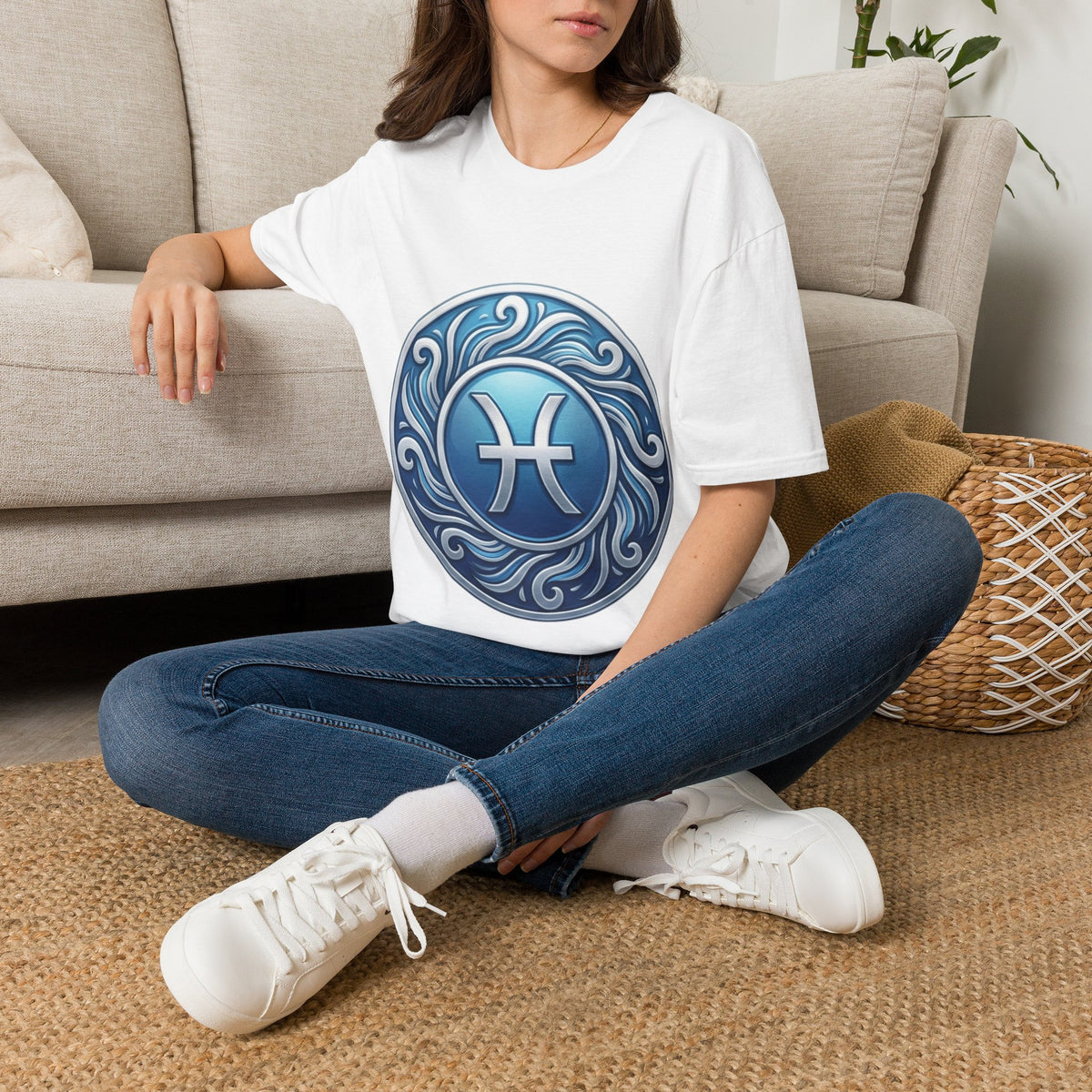 Pisces Zodiac T-Shirt – Blue Water Sign Astrology Tee