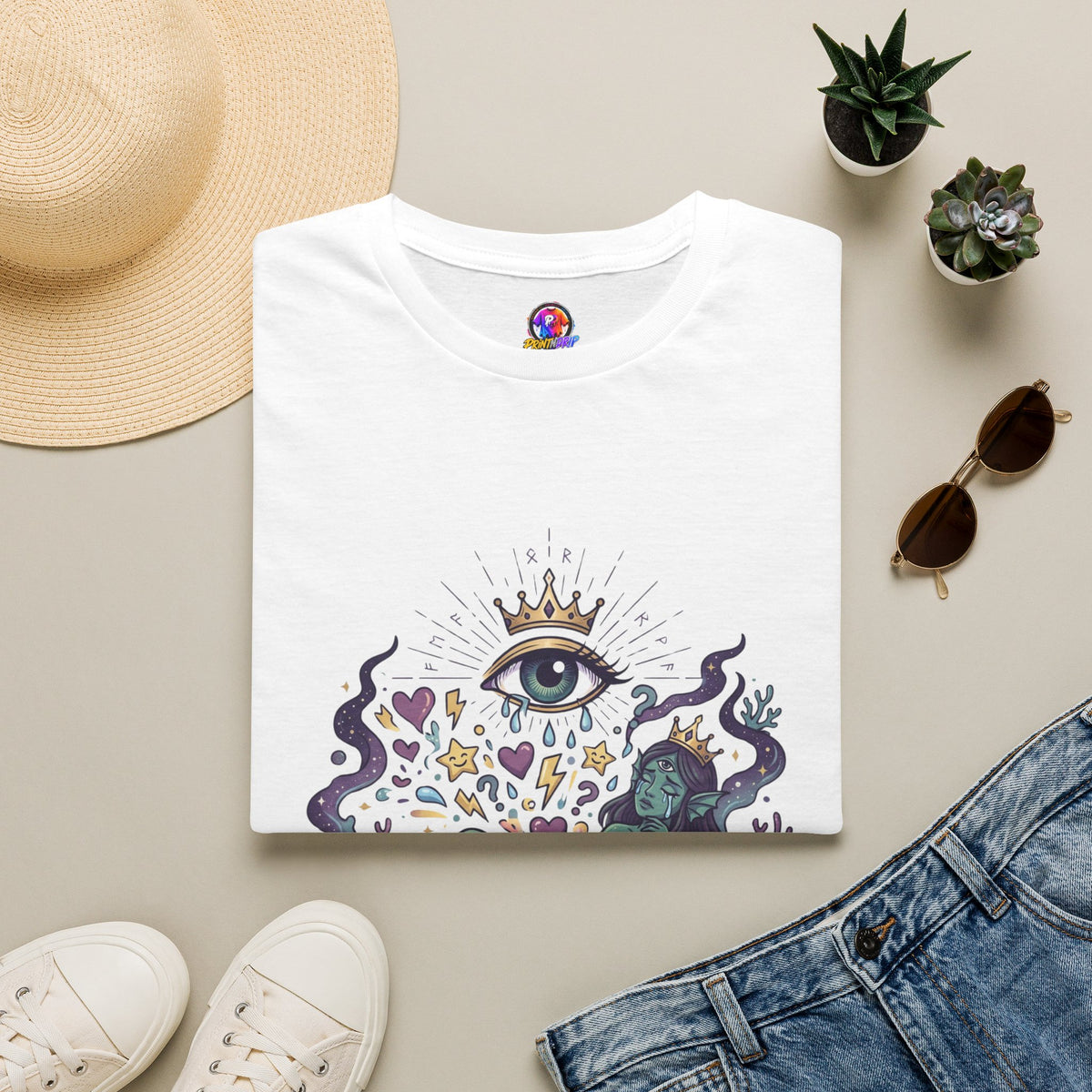 Pisces Zodiac Pisces Spiritual T-Shirt — “Professional Over-Feeler” Zodiac Mystic Tee