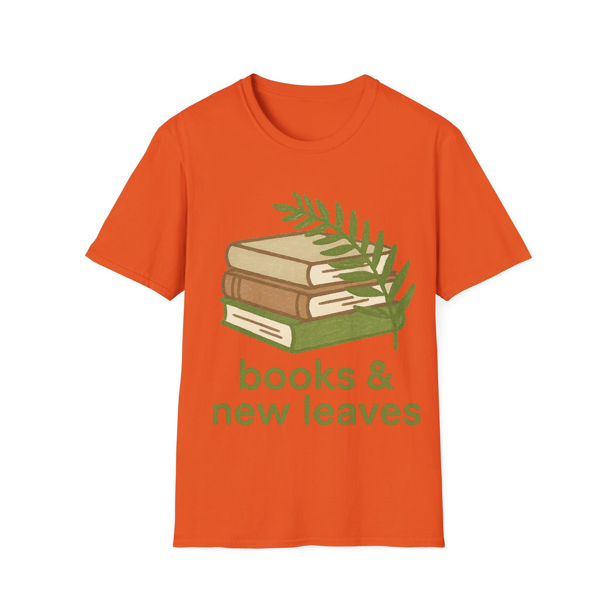 Books & New Leaves T-Shirt — Botanical Book Lover Tee - Trending Now - September 2026