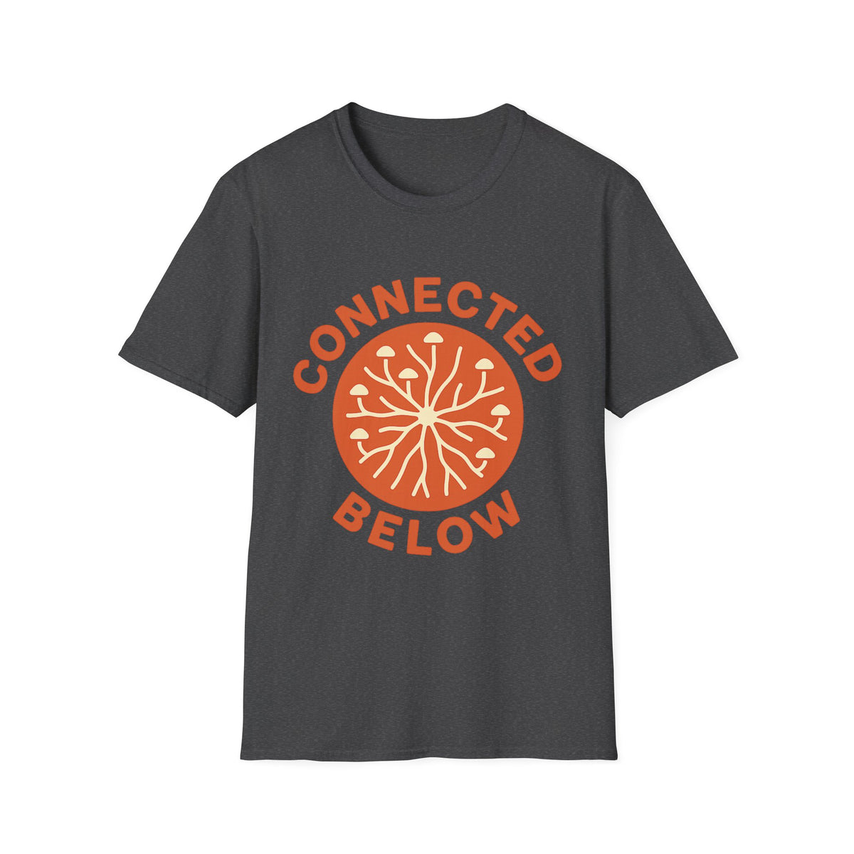 Connected Below Basketball Tee — Minimal Orange Logo T-Shirt - Trending Now - September 2026