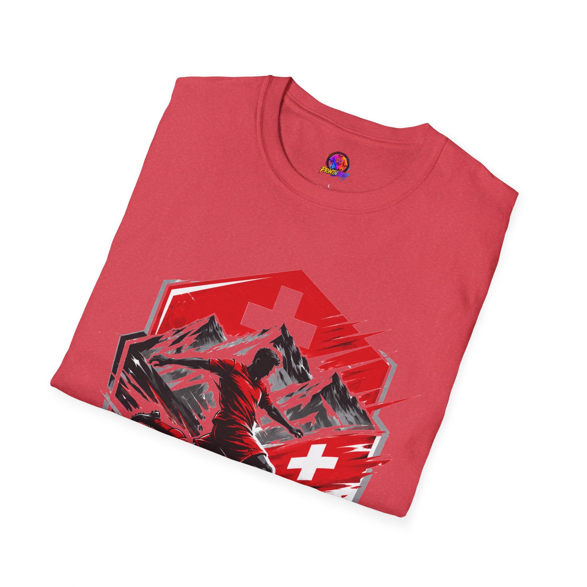 Switzerland Alpine Strike T‑Shirt – Swiss Mountain Ski & Snowboard Graphic