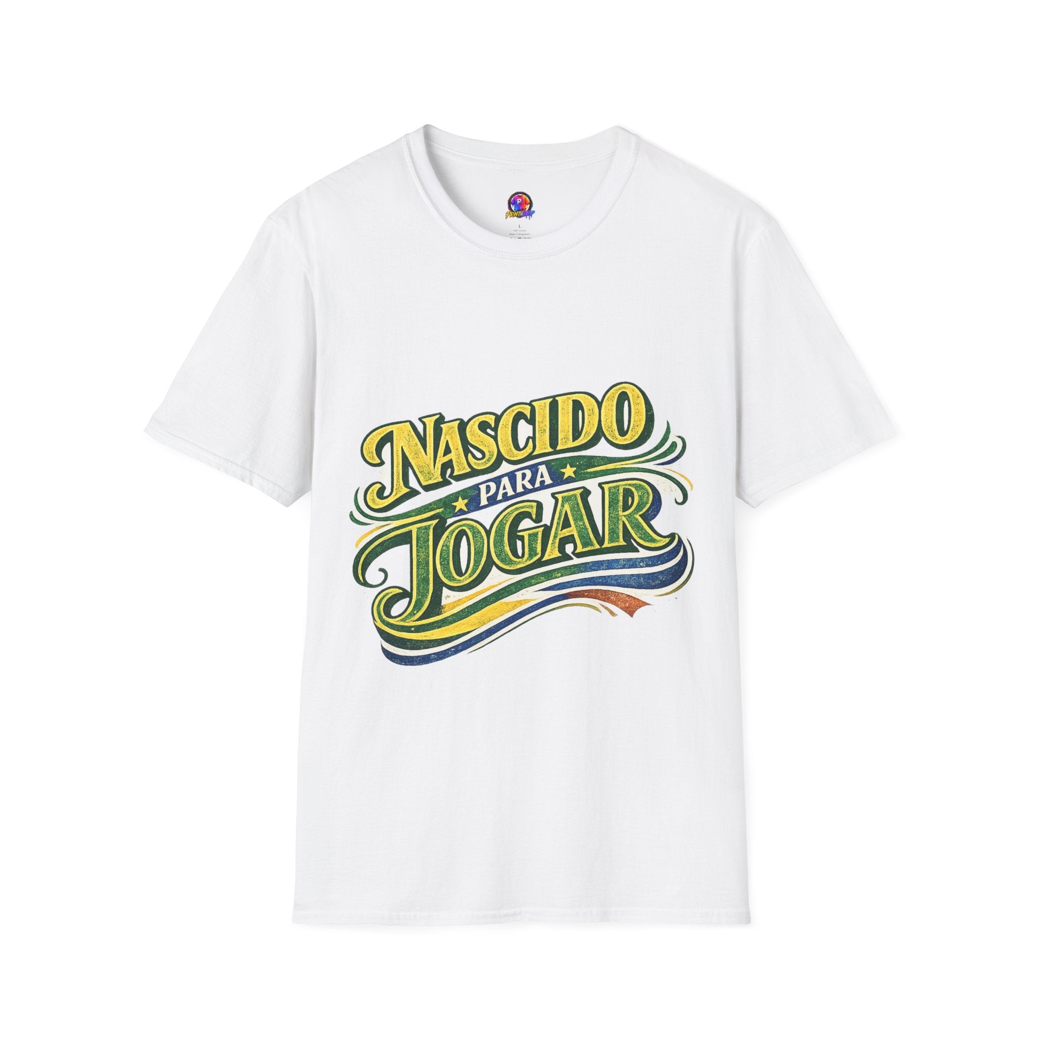 Brazil T‑Shirt — Nascido Para Jogar Vintage Brazilian Soccer Graphic Tee
