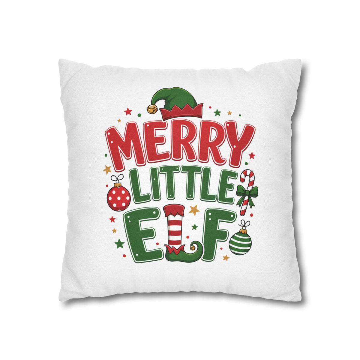 Christmas Pillowcase Merry Little Elf Christmas Pillowcase
