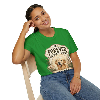 Dog Memorial T-Shirt — "Forever My Best Friend" Personalized Pet Tribute Tee
