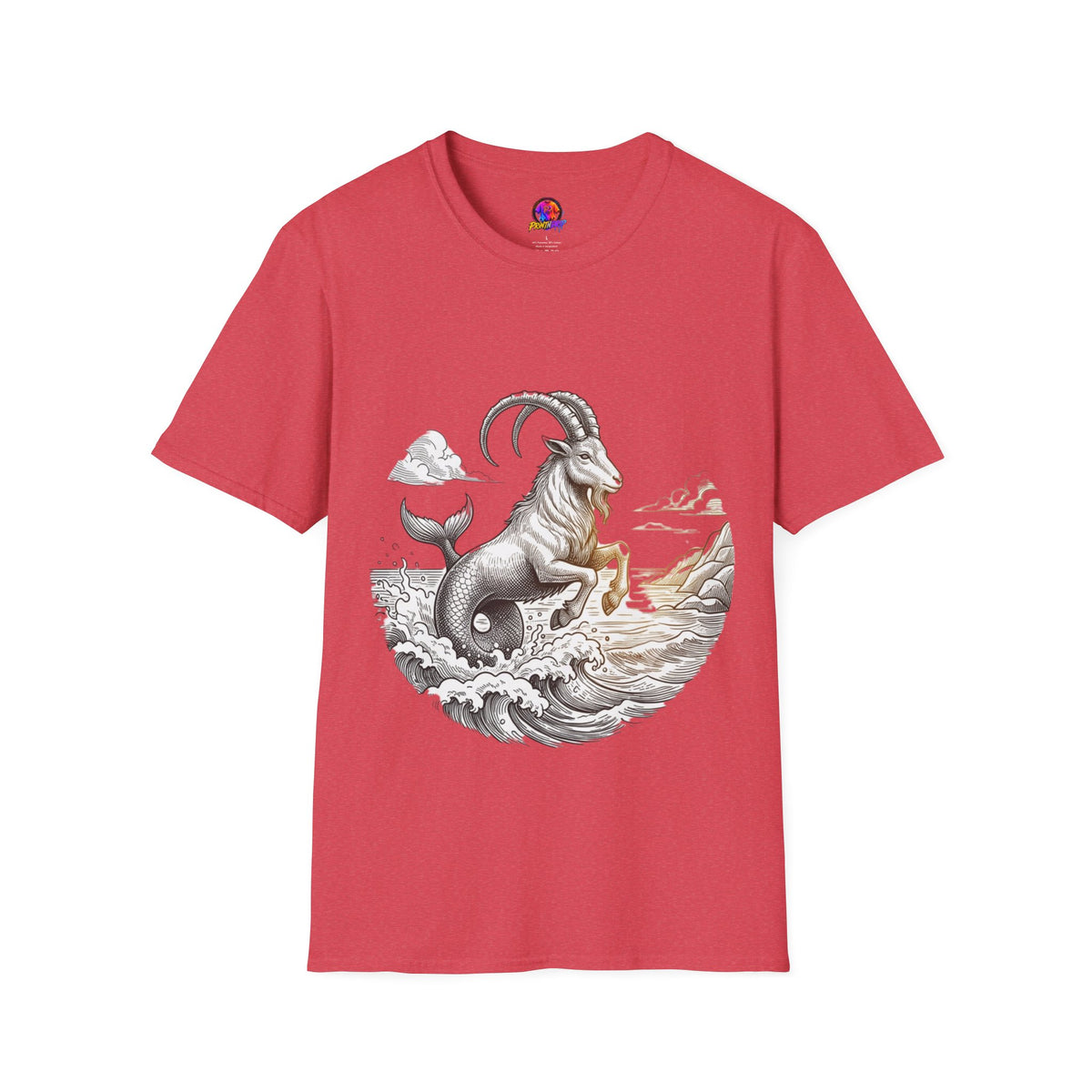 Capricorn Goat-Mermaid T-Shirt — Mythical Sea Goat Zodiac Tee