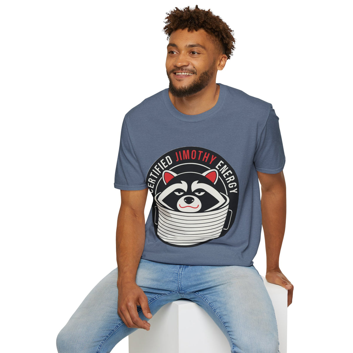 Jimothy Energy T-Shirt — Certified Raccoon Graphic Tee - Trending Now - August 2026