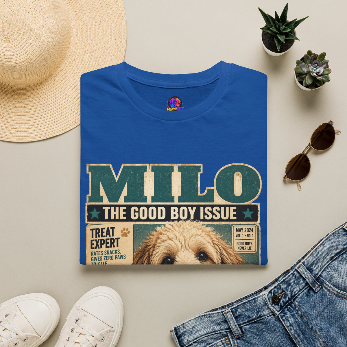 Milo 'The Good Boy Issue' Dog Magazine T-Shirt