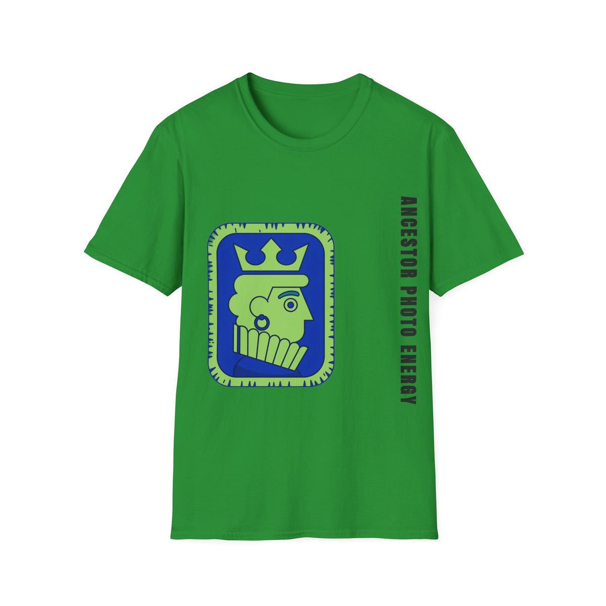 King Checkerboard Graphic T‑Shirt — Bold Green & Blue Chess King Design - Trending Now - September 2026