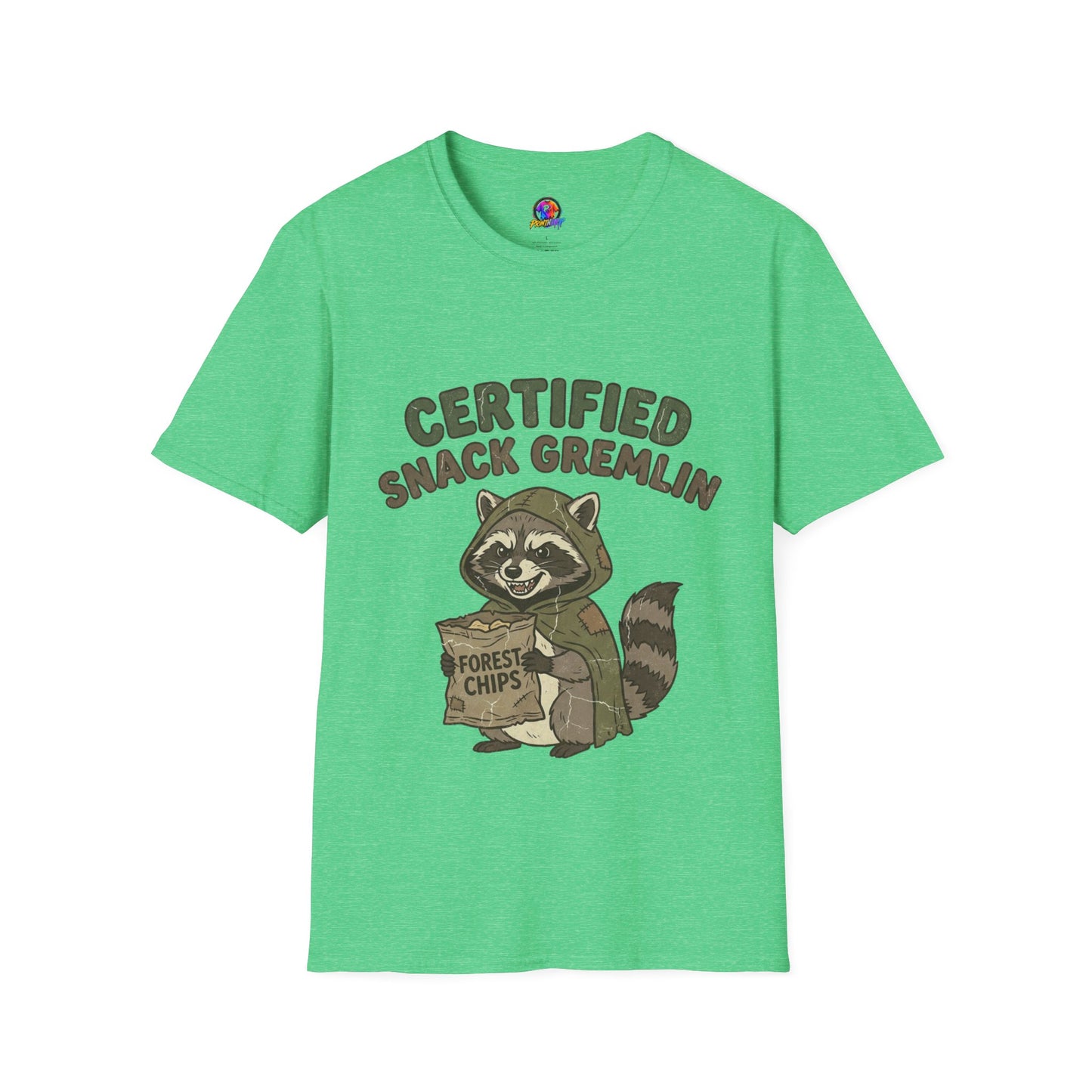 Certified Snack Gremlin T-Shirt — Funny Raccoon Snack Lover Tee