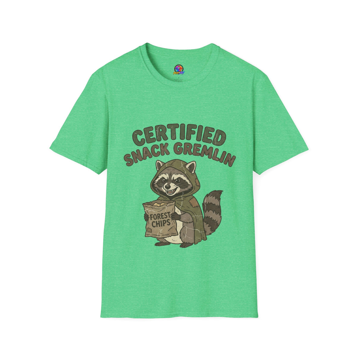 Certified Snack Gremlin T-Shirt — Funny Raccoon Snack Lover Tee