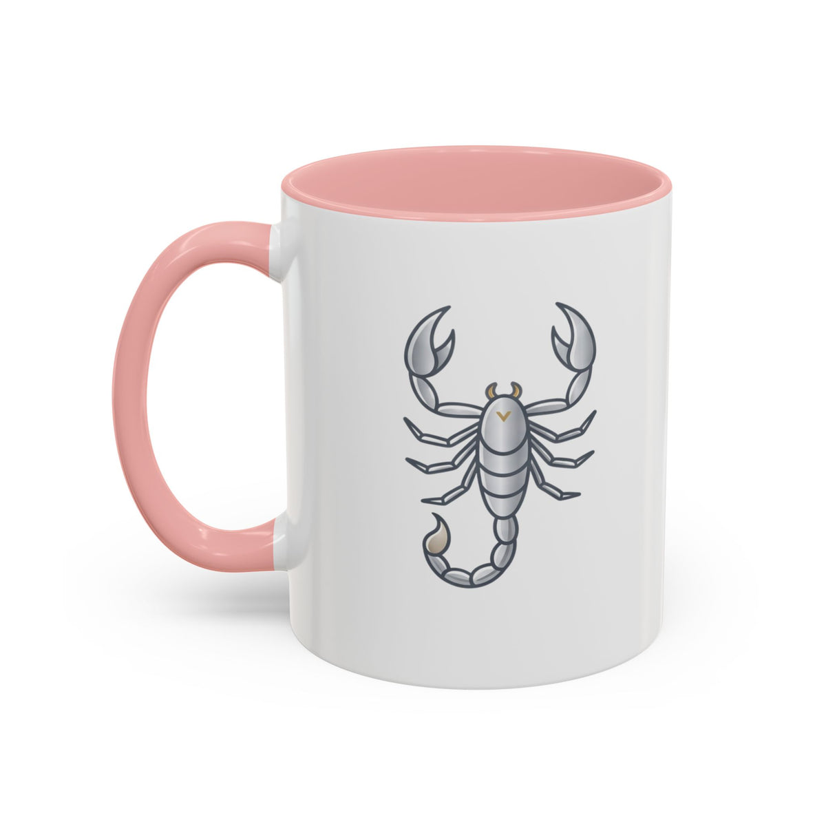 Scorpio Zodiac Accent Coffee Mug — Silver Scorpion Astrology Gift