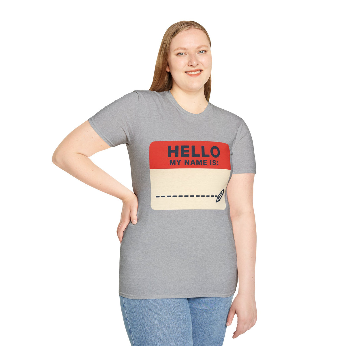 Hello My Name Is Name Tag T-Shirt — Funny Novelty Graphic Tee - Trending Now - August 2026