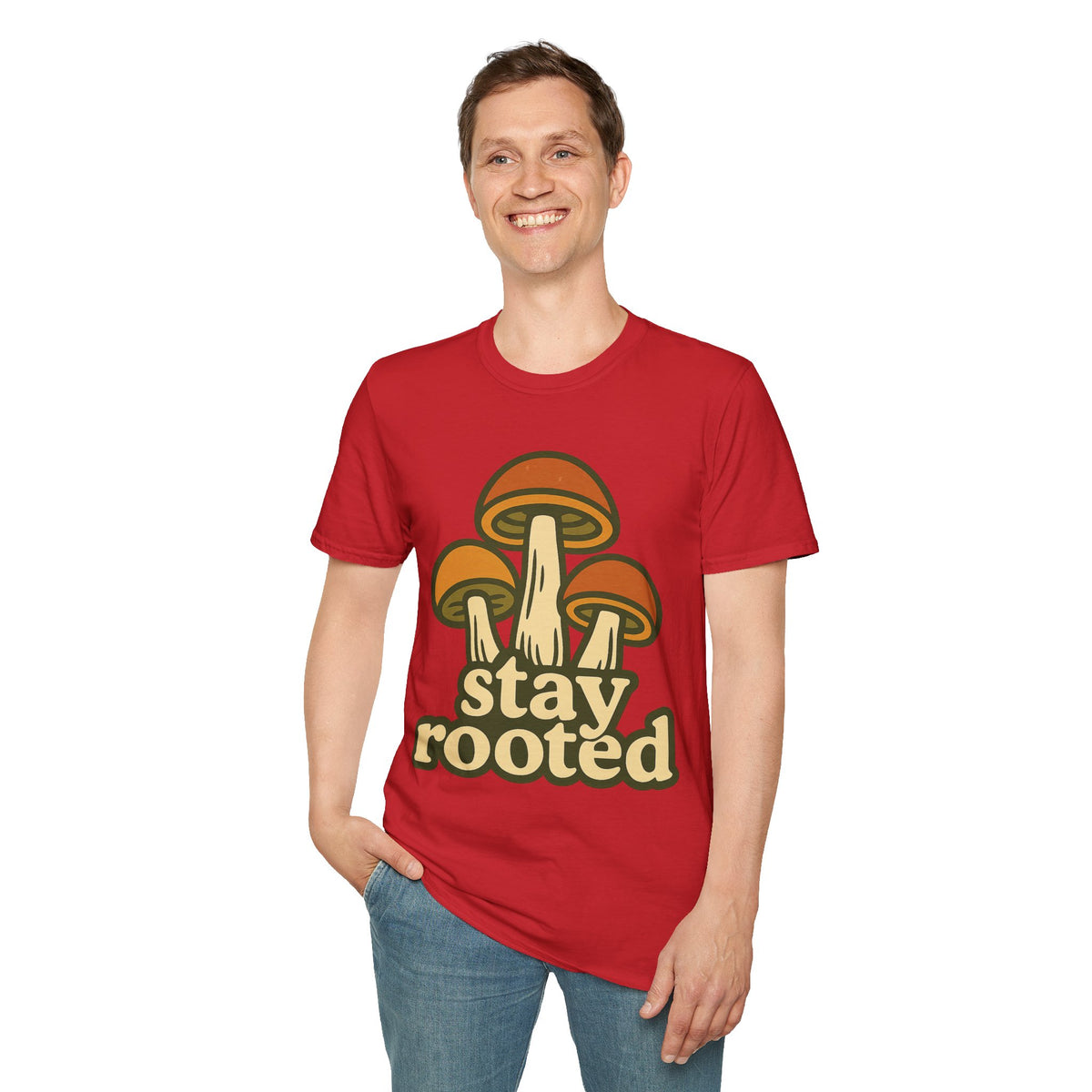 Mushroom "Stay Rooted" T-Shirt - Trending Now - September 2026