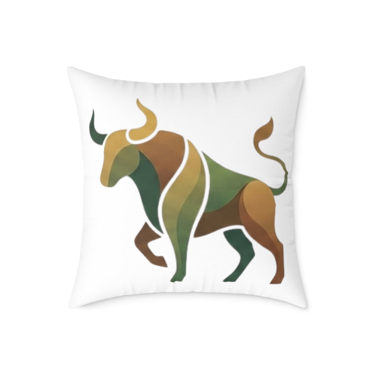 Zodiac Taurus Bull  Astrological Square Poly Canvas Pillow