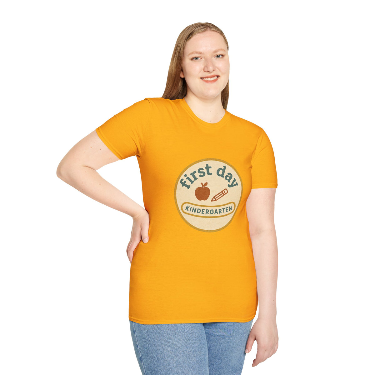 First Day Kindergarten Badge T-Shirt — Cute Back-to-School Tee for Teachers & Parents - Trending Now - August 2026