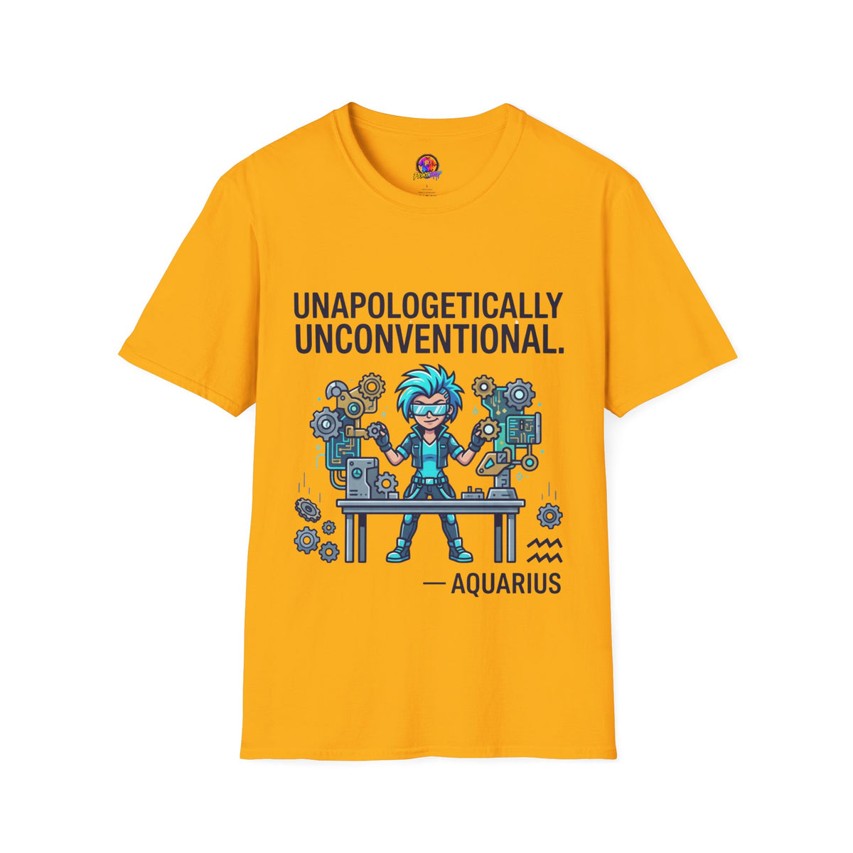 Unapologetically Unconventional T-Shirt — Quirky Steampunk Inventor Graphic Tee