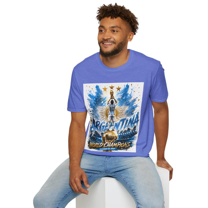 Argentina World Champions T‑Shirt — Soccer World Cup 3 Stars Tribute
