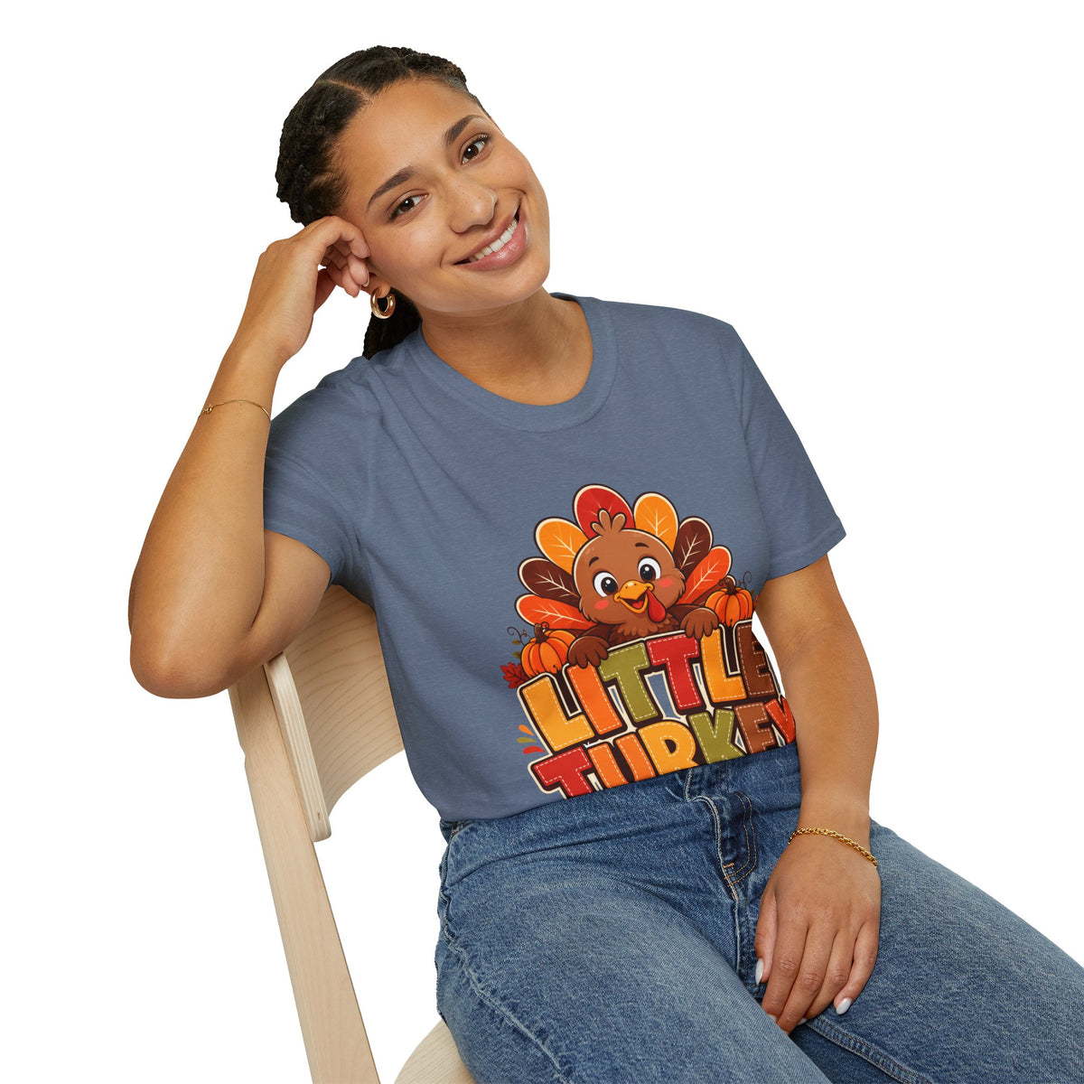 Thanksgiving T-Shirt Little Turkey T‑Shirt – Cute Thanksgiving Kids & Family Tee