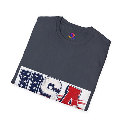 USA Flag Graphic T-Shirt — Patriotic Red White & Blue Tee