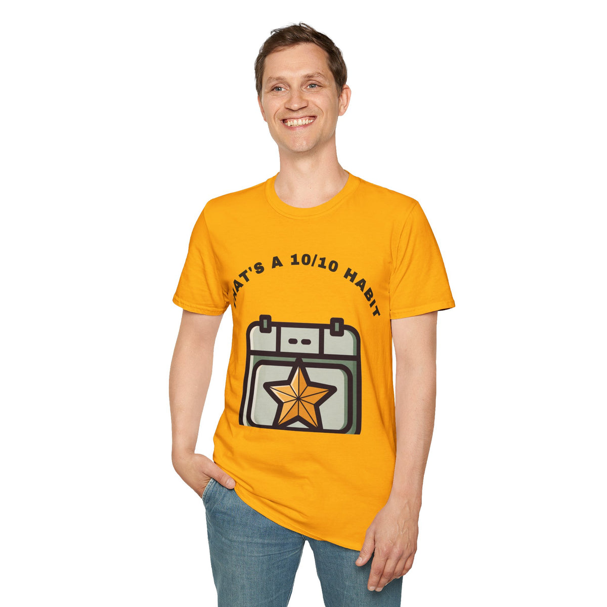T-Shirt — "That's a 10/10 Habit" Star Patch Graphic Tee - Trending Now - September 2026