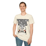 Performative Distress Activated T-Shirt — Funny Sad Face Graphic Tee - Trending Now - September 2026
