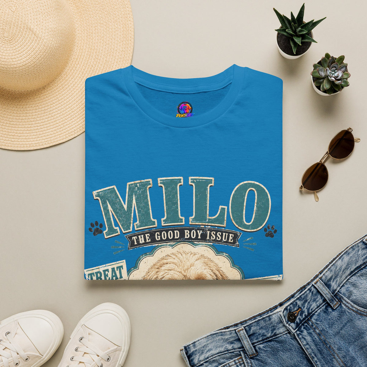 Milo "The Good Boy Issue" Dog Portrait T-Shirt