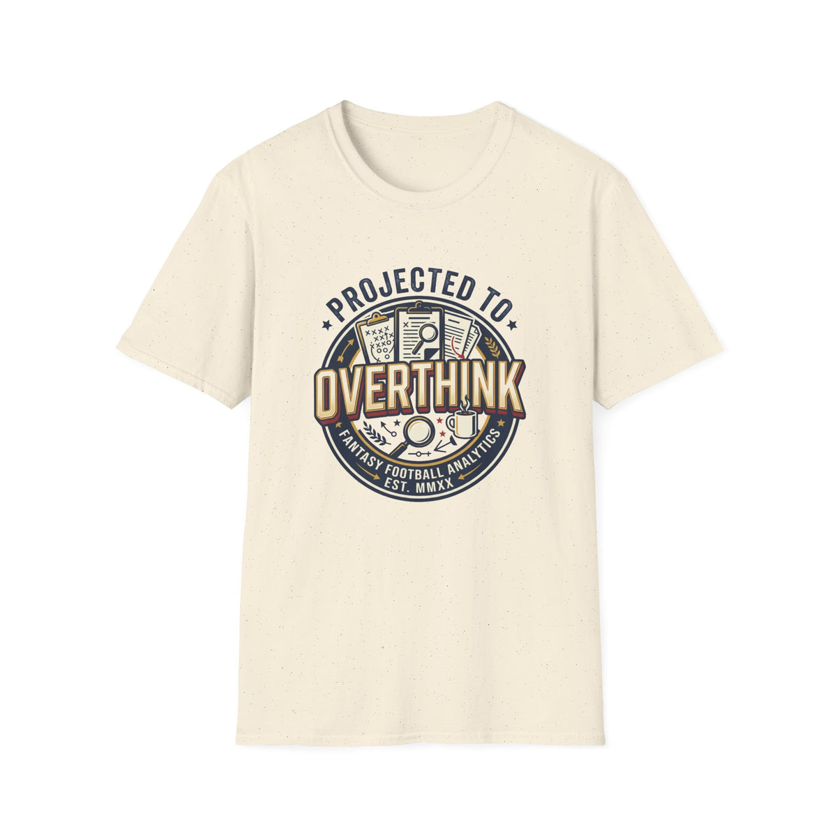 Overthink Club Graphic T-Shirt — 'Proudly Overthink' Vintage Badge Tee - Trending Now - August 2026